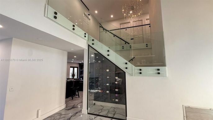 Interior, Marble, Recessed Lighting, Wine Storage
