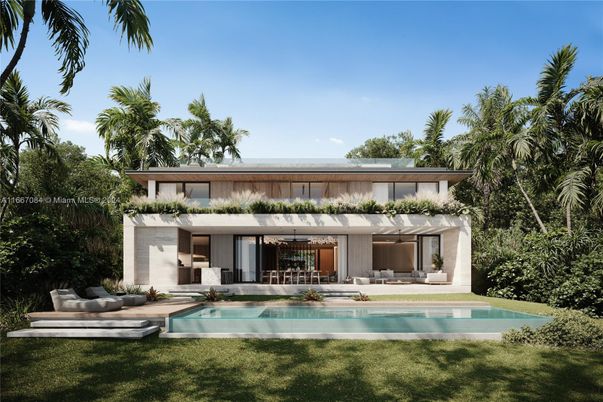 Backyard, Exterior, Facade, Pool, Modern