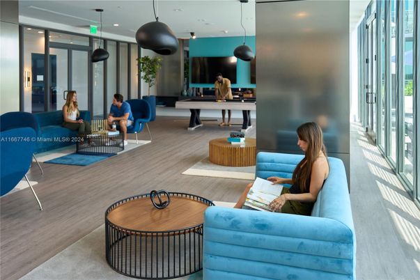 Game Room, Interior, Living room, Pendant Lights, Recessed Lighting, Wood Texture Flooring