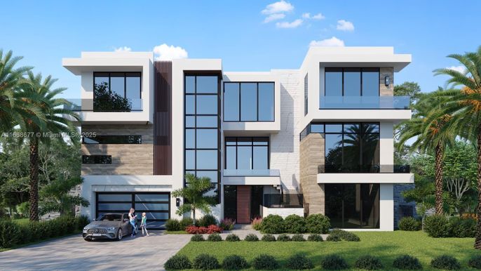 Attached, Exterior, Facade, Modern