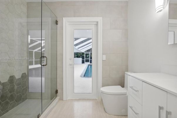 Bathroom, Glass Shower, Interior