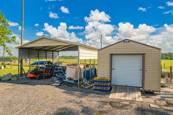 Backyard, Detached Garage, Exterior
