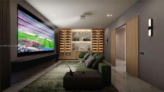 Interior, Marble, Recessed Lighting, Wine Storage