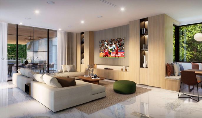 Interior, Living room, Marble, Recessed Lighting