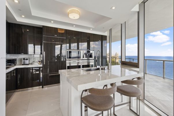 Interior, Kitchen, Recessed Lighting, Stainless Steel Appliances, Water