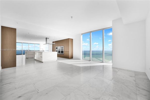 Interior, Kitchen, Marble, Pendant Lights, Water