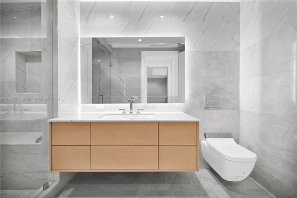 Bathroom, Interior, Marble Walls