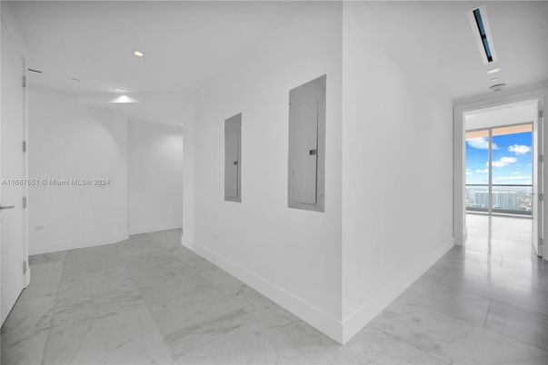 Elevator, Interior, Marble, Recessed Lighting