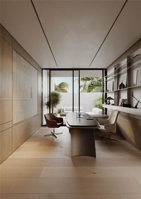 Home Office, Interior, Wood Texture Flooring