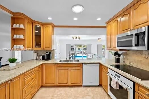 Interior, Kitchen, Recessed Lighting, Stainless Steel Appliances