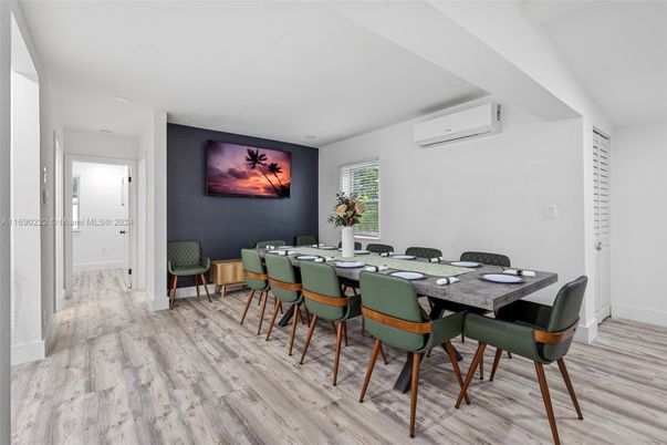 Dining room, Interior, Wood Texture Flooring