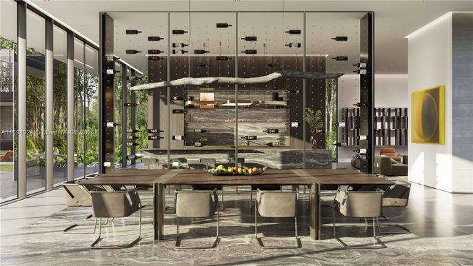 Dining room, Interior, Wine Storage