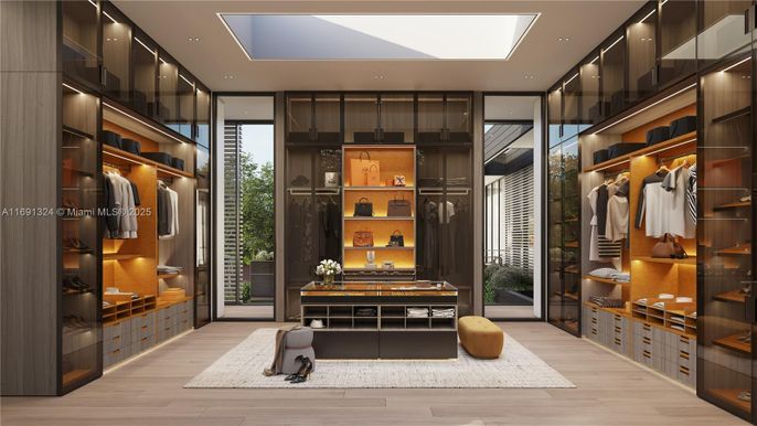 Interior, Recessed Lighting, Walk-in Closets, Wood Texture Flooring