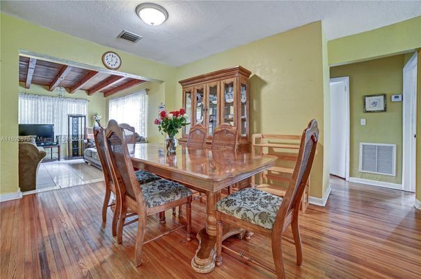 Dining room, Interior, Wooden Beams, Wooden Ceilings, Wood Texture Flooring