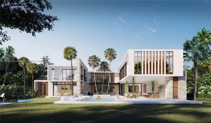 Backyard, Exterior, Facade, Pool, Modern