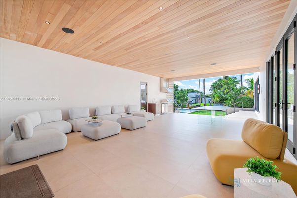 Interior, Living room, Recessed Lighting, Wooden Ceilings