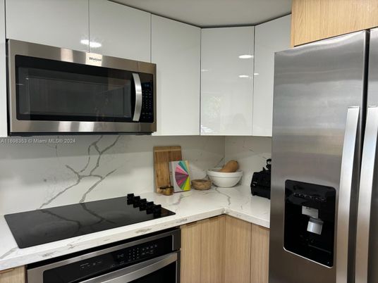 Interior, Kitchen, Marble Walls, Stainless Steel Appliances