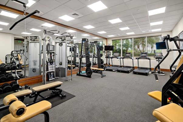Fitness Equipment, Gym, Interior, Recessed Lighting