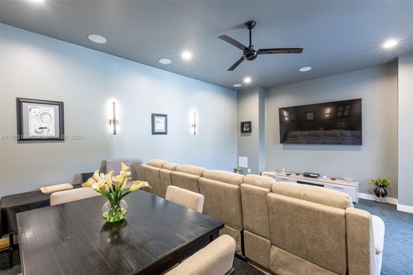 Home Theatre Room, Dining room, Interior, Living room, Recessed Lighting, Theatre Room