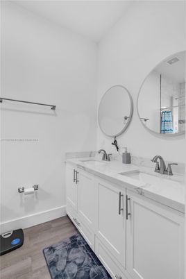 Bathroom, Dual Sink Vanities, Interior, Wood Texture Flooring