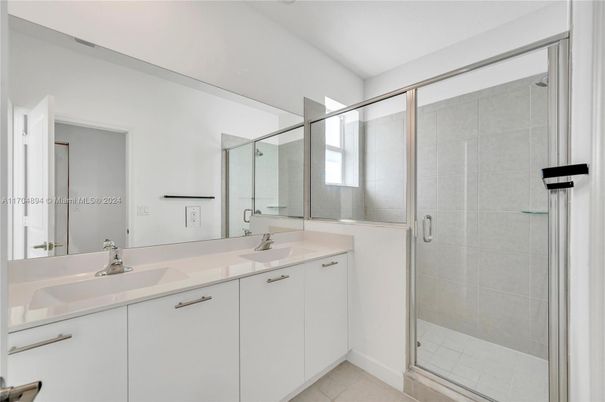 Bathroom, Dual Sink Vanities, Glass Shower, Interior