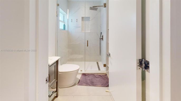 Bathroom, Glass Shower, Interior, Marble Walls