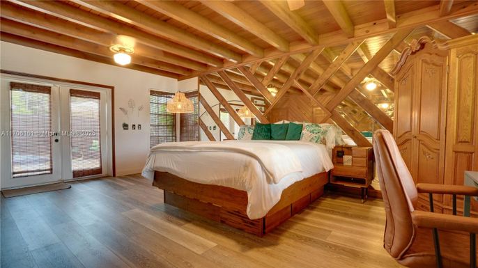 Bedroom, Interior, Wooden Beams, Wooden Ceilings, Wood Texture Flooring