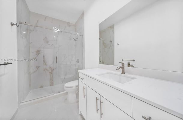 Bathroom, Glass Shower, Interior, Marble, Marble Walls