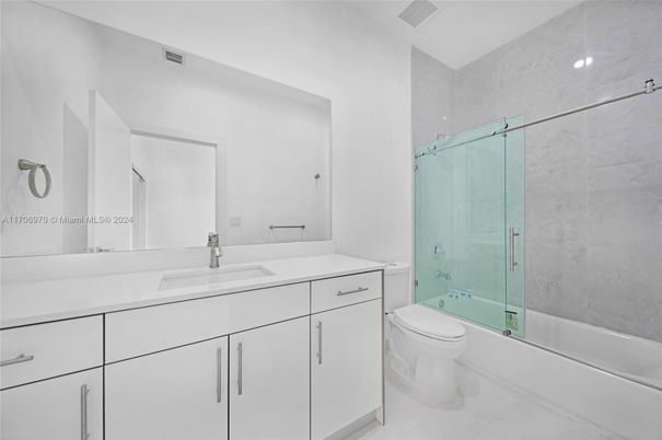 Bathroom, Glass Shower, Interior, Marble Walls, Recessed Lighting