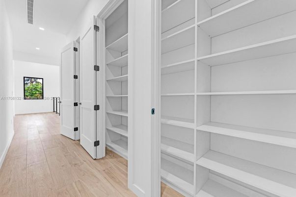 Interior, Recessed Lighting, Walk-in Closets, Wood Texture Flooring