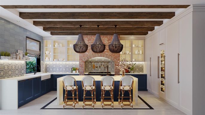 Interior, Kitchen, Pendant Lights, Wooden Beams, Wooden Ceilings, Wood Texture Flooring