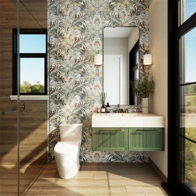 Bathroom, Interior, Wood Texture Flooring