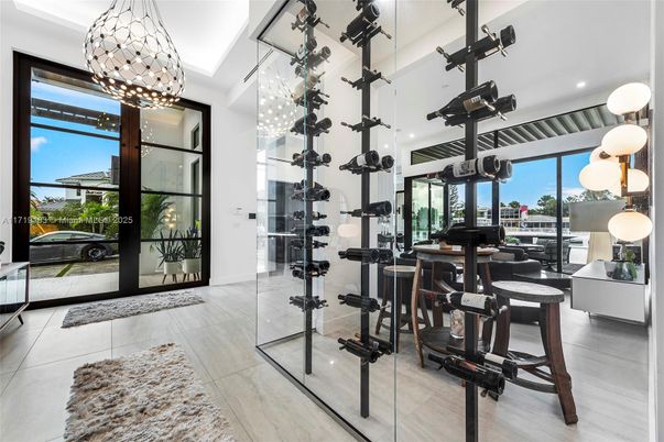 Interior, Pendant Lights, Recessed Lighting, Wine Storage, Wood Texture Flooring