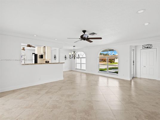 Chandelier, Empty room, Interior, Kitchen, Recessed Lighting