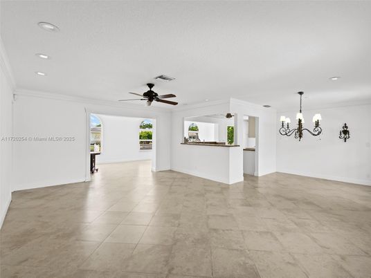 Chandelier, Empty room, Interior, Recessed Lighting