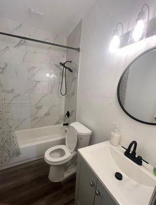 Bathroom, Interior, Marble Walls, Wood Texture Flooring