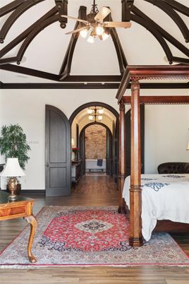Bedroom, Interior, Wooden Beams, Wood Texture Flooring