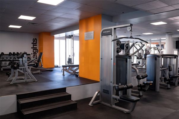 Fitness Equipment, Gym, Interior, Recessed Lighting