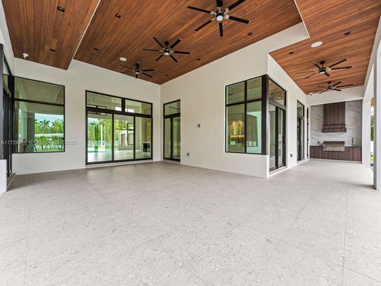 Empty room, Interior, Recessed Lighting, Wooden Ceilings