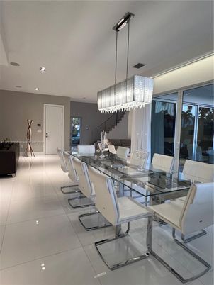 Chandelier, Dining room, Interior, Recessed Lighting