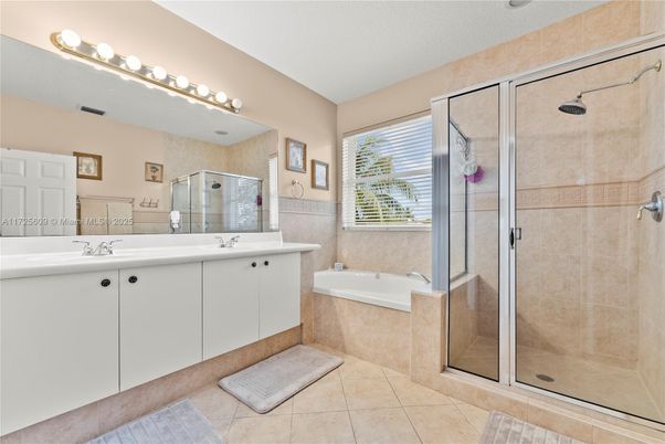 Bathroom, Dual Sink Vanities, Glass Shower, Interior