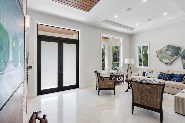 Interior, Living room, Recessed Lighting, Wooden Ceilings