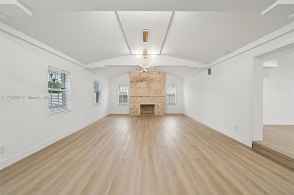 Empty room, Fireplace, Interior, Wood Texture Flooring