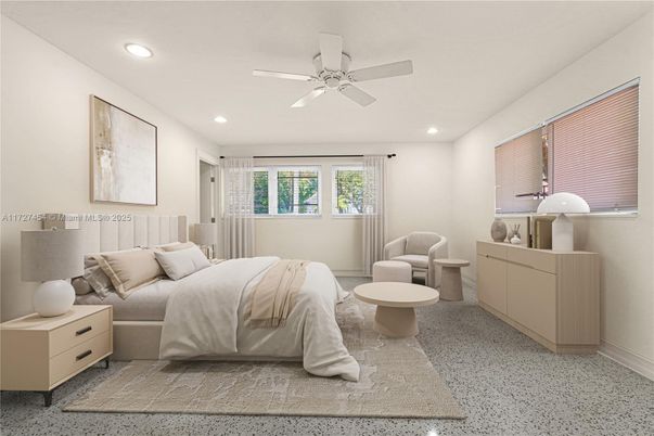Bedroom, Interior, Recessed Lighting