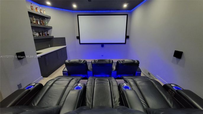 Home Theatre Room, Interior, Projection Screen, Recessed Lighting, Theatre Room