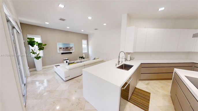 Interior, Kitchen, Living room, Recessed Lighting