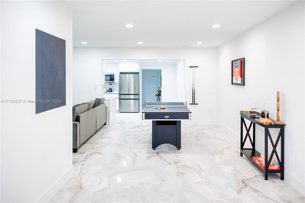 Game Room, Interior, Kitchen, Marble, Recessed Lighting, Stainless Steel Appliances