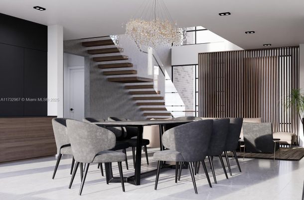 Dining room, Interior, Recessed Lighting