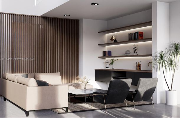 Interior, Living room, Recessed Lighting