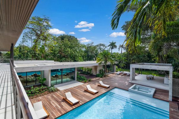 Exterior, Pool, Wood Texture Flooring